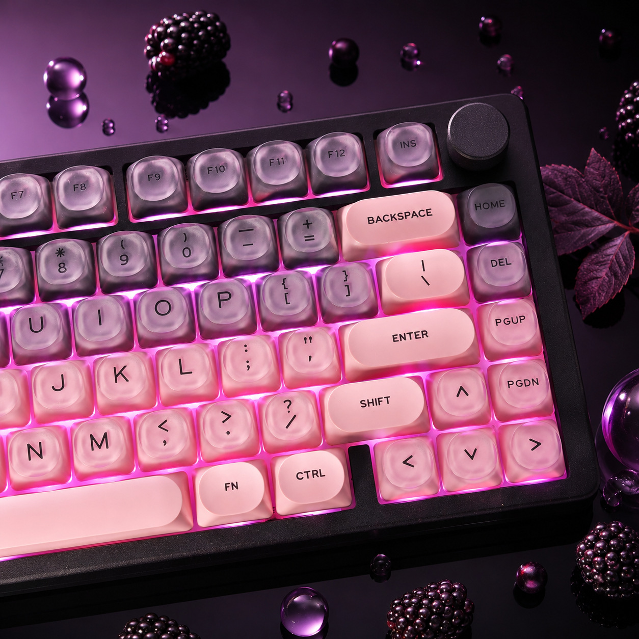 Gaming Accessories Aesthetic - Conjunto de teclas de cristal com