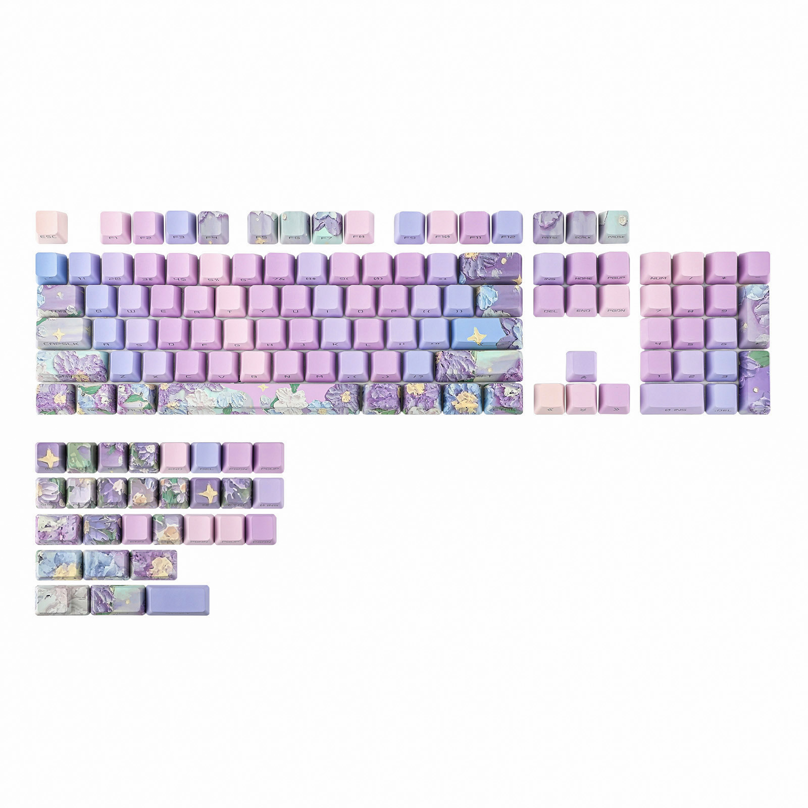 Gaming Accessories Aesthetic - Conjunto de teclas KiiBOOM Violet, 133