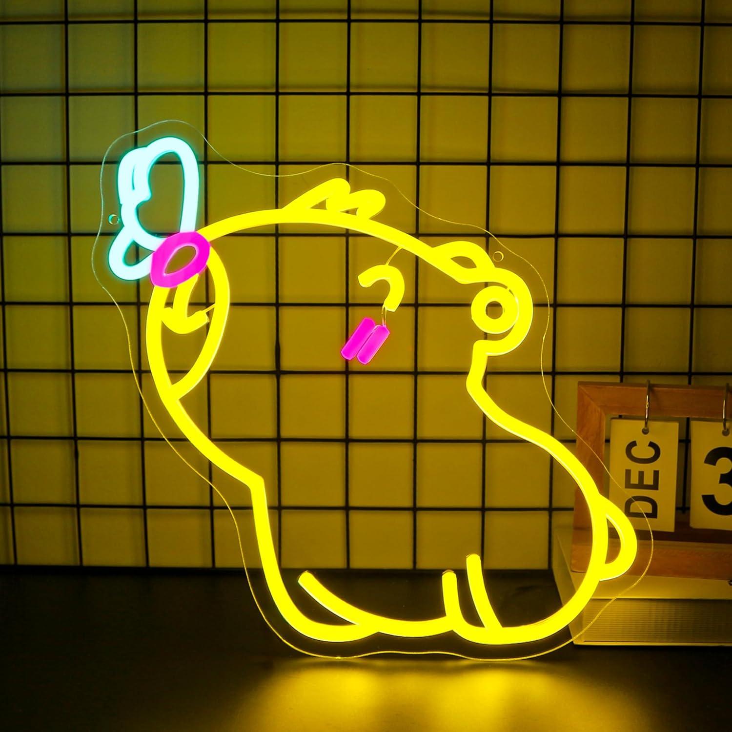 Letreiro Neon Capivara USB com - Gaming Accessories Shop avaliação e preço